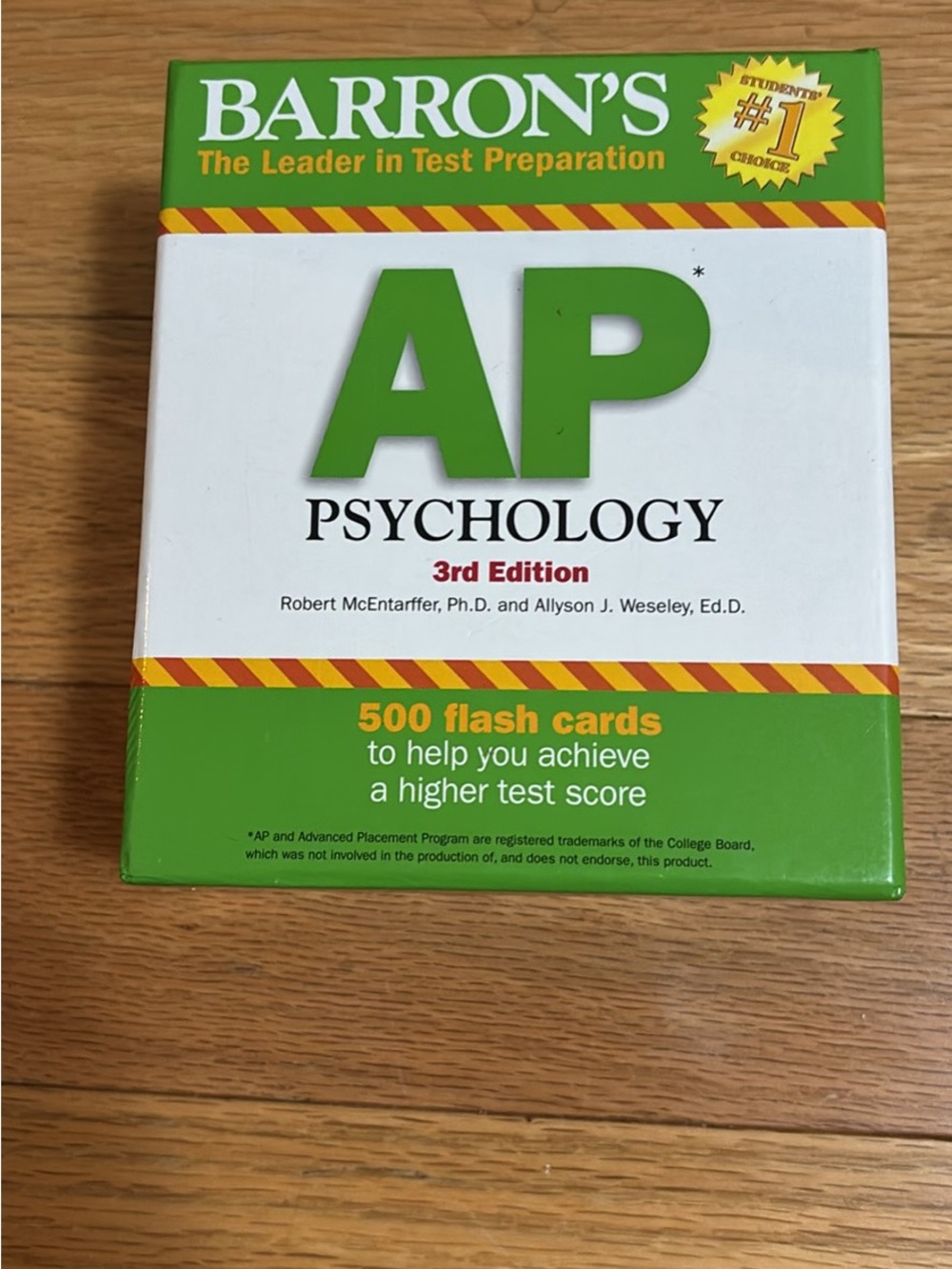 Barron's AP Psychology 500 Flash Cards - Green
